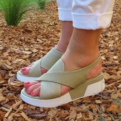 SANDALE COMPENSEE COCO&ABRICOT MILLY AMANDE - COCO&ABRICOT - AKINO SHOES